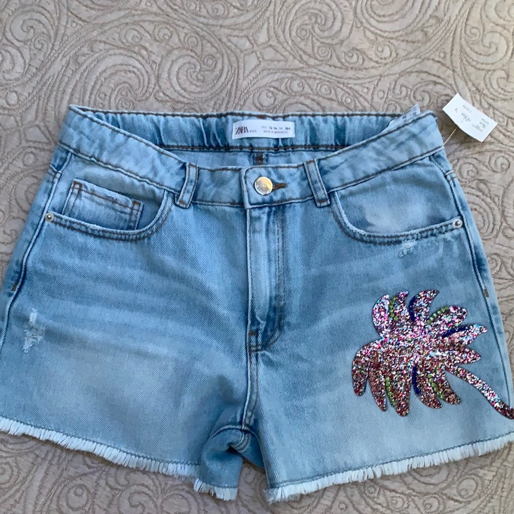 BRND NEW !ZARA,  kids new !jeans shorts , size 13-14